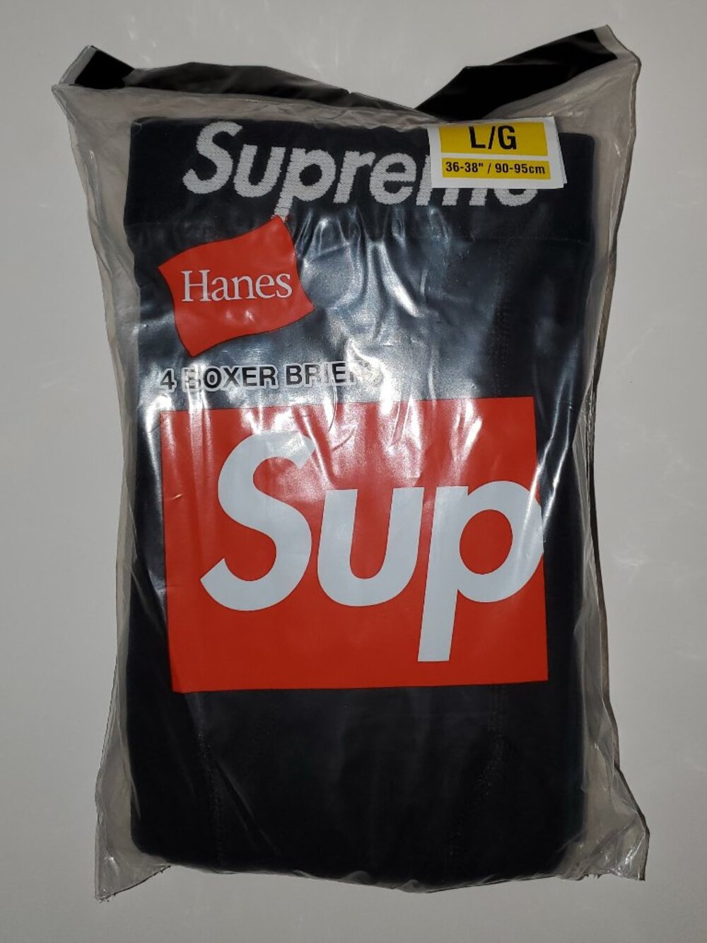 Supreme Hanes Boxers Black 4 Pack Size Large